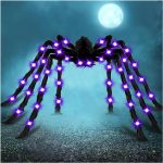 78" Jumbo Halloween Light up Spider Scary Giant Spider