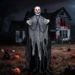 72" Outdoor Halloween Decorations Skeleton Life Size