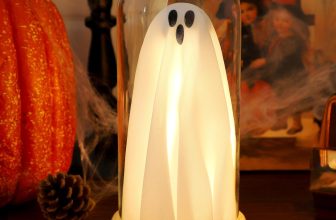 Halloween Ghost Decor Light – Light Up Ghost in Glass