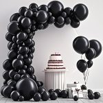 Black Balloon,145pcs Premium Black Latex Balloons Arch