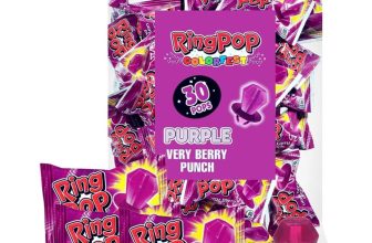Ring Pop Purple Valentine's Candy Lollipops, 30Ct Bulk