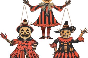 Thyle 3 Pcs Vintage Halloween Decor Large Wood Sign