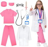 MGparty Doctor Costumes for Kids Halloween Cosplay