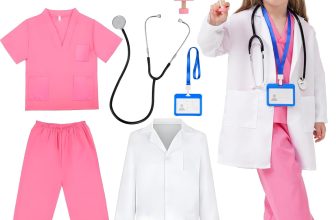 MGparty Doctor Costumes for Kids Halloween Cosplay
