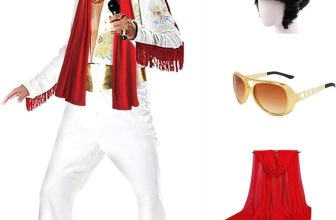 Luming Men's 50s Rock Star Disco Outfit Costume