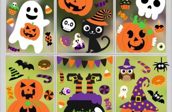 6 Pcs Window Clings - Halloween Decorations With Cute