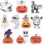 Halloween Yard Signs, 10 Pcs Outdoor Lawn Decorations
