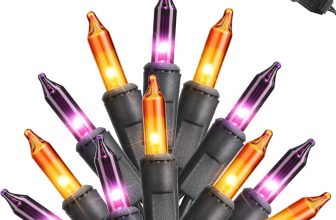 Toodour Orange & Purple Halloween Lights, 12.5ft 50