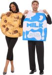 2Pcs Milk and Cookie Costume Adult Couples Halloween