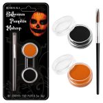 Black Orange Face Paint Pumpkin Halloween Makeup Kit