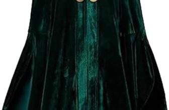 Womens Professor Costume and Hat Witch Cosplay Green