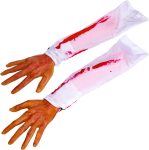 XONOR Halloween Fake Severed Arm Plastic Hands Human