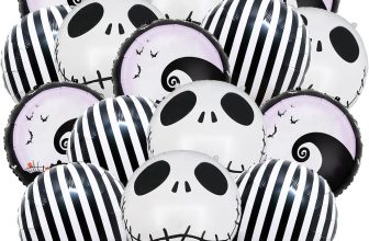 15 Pcs Halloween Party Balloons Skull Balloons Black