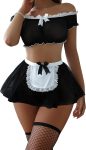 Sexy Stockings Mini Skirt Mesh Sheer Lace Halloween