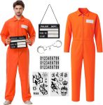 Deaboat Prisoner Jumpsuit Men Halloween Costume -