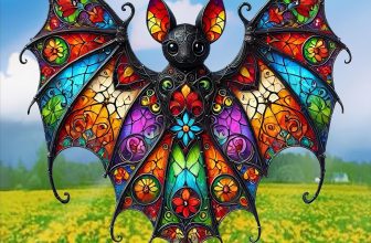 1pc Vibrant Acrylic Bat Hanging Ornament, 7 inch