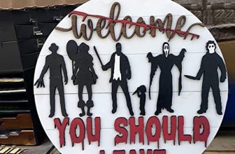 Halloween Horror Welcome Sign for Front Door, Horror
