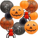 UNIQOOO 12Pcs Halloween Hanging Decorations Paper