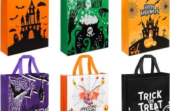 RICEDUO 6 Pcs Large Halloween Trick or Treat Bags,
