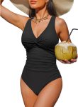 Holipick Women Tummy Control One Piece Swimsuit - Push