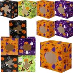 LemonRoad 48 Pcs Halloween Cookie Boxes with Window
