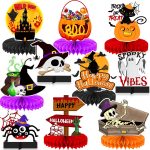 10Pcs Halloween Party Decorations Honeycomb Centerpiece