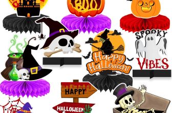 10Pcs Halloween Party Decorations Honeycomb Centerpiece