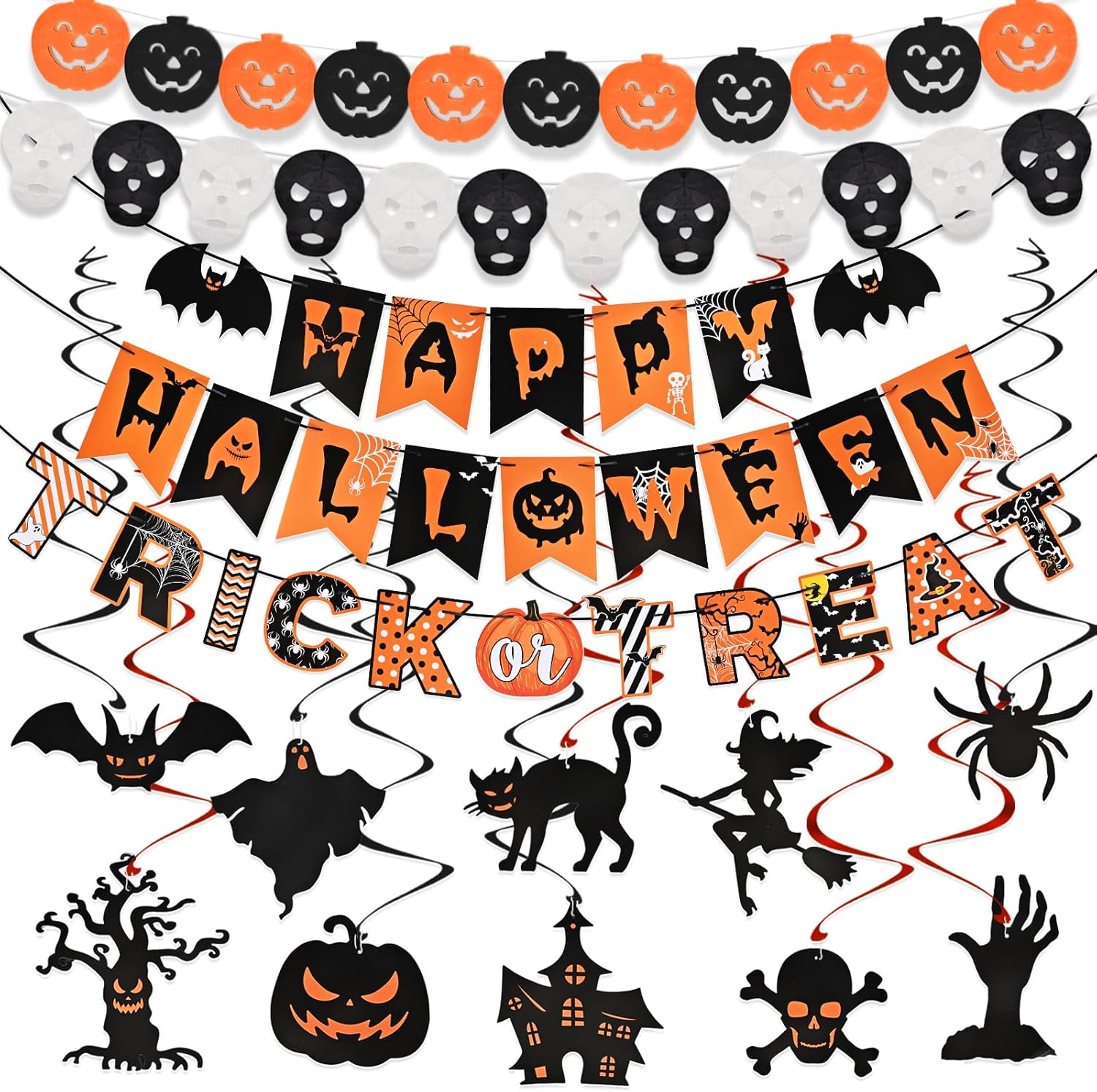 AhfuLife Halloween Party Decorations Set Reusable Review Reusable Halloween Decorations