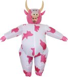 RHYTHMARTS Inflatable Cow Costume Adult Blow Up Costume