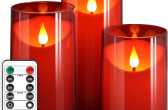 NURADA Flameless Candles with Remote Timer: 3D Wick