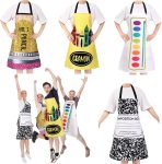 4 Pcs Halloween Crayon Aprons Costumes Teacher
