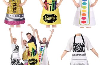 4 Pcs Halloween Crayon Aprons Costumes Teacher