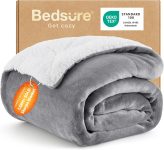 Bedsure GentleSoft Sherpa Fleece Throw Blanket for