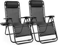 Sweetcrispy Zero Gravity Chairs, Set of 2 Portable