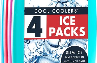 Cool Coolers by Fit & Fresh 4 Pack Slim Ice Packs,