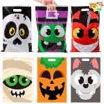 JOYIN 72 Pcs Halloween Bags, Plastic Goodie Bag in 6