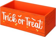 Sintuff Halloween Candy Bowl Wooden Funny Candy Dish