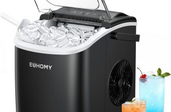 EUHOMY Countertop Ice Maker Machine with Handle, 26lbs