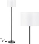 Modern Floor Lamp Simple Design with White Shade, Foot