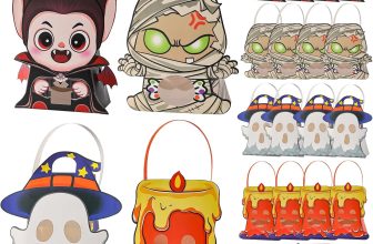 CcXxMming 30 PCS Halloween Treat Boxes with Handles and