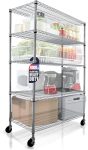 4000 LBS Heavy Duty Wire Rack, 48 x 24 x 76, 5-Tier NSF
