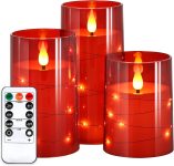 NURADA Flickering Flameless Candles: Built-in Star