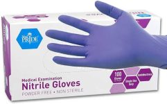 MedPride Powder-Free Nitrile Exam Gloves, Iris Blue,