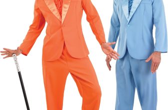 fun shack Tuxedo Costume for Men – Orange or Blue Suit
