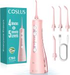 COSLUS Portable Water Flosser for Teeth: 4 Modes & 5