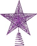 BinaryABC Christmas Tree Topper Star,Glittering