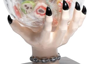 GUTE Witch Hand Candy Bowl Stand – 5" Resin Snack Dish