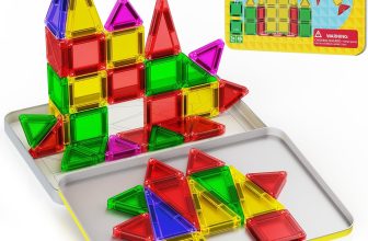 46PCS Mini Magnetic Tiles, Magnetic Tiles Travel Set