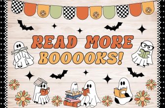 Whaline 79 Pcs Halloween Ghost Bulletin Board