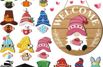 Qunclay Interchangeable Wooden Gnome Decor Holiday